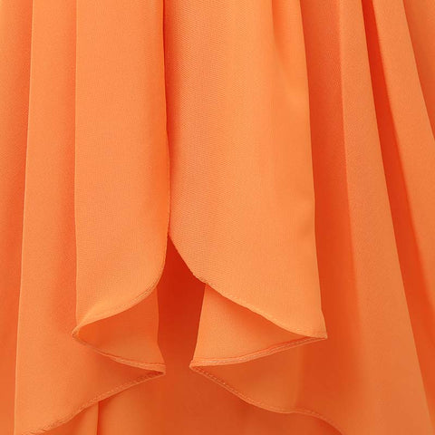 Vibrant Orange Strapless Ruched Short Prom Dress, SD247