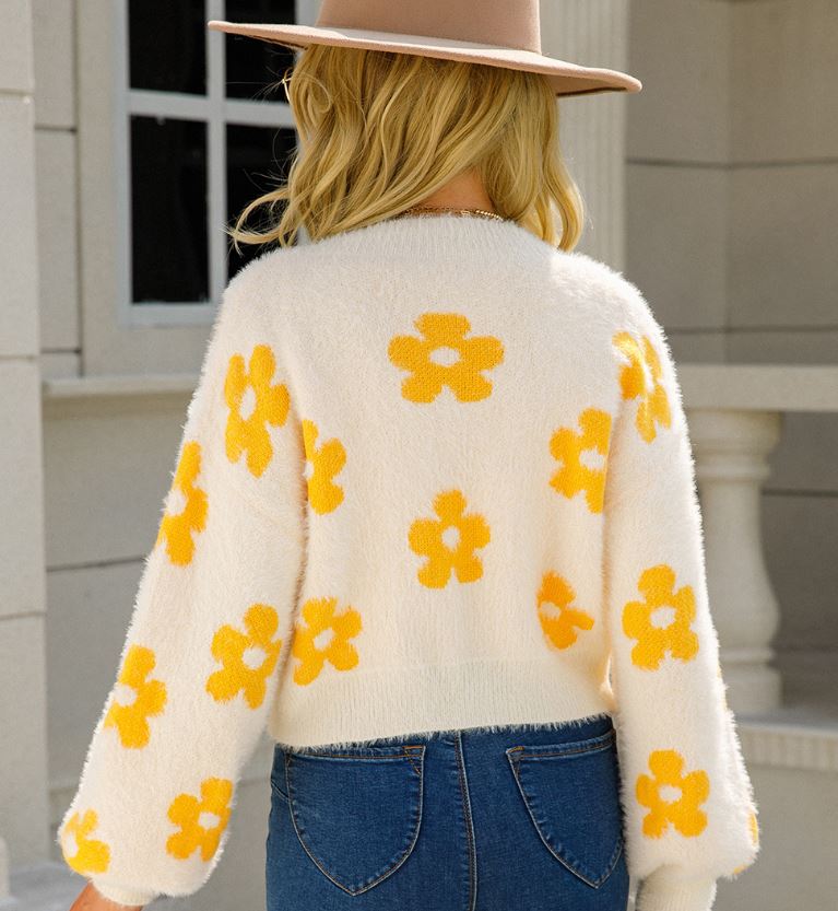 Internet celebrity trendy short knitted sweater