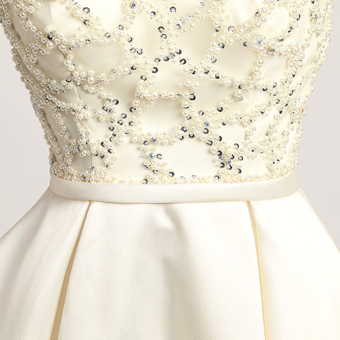 Stunning Red Sleeveless Embellished A - line Prom Dress, LX439
