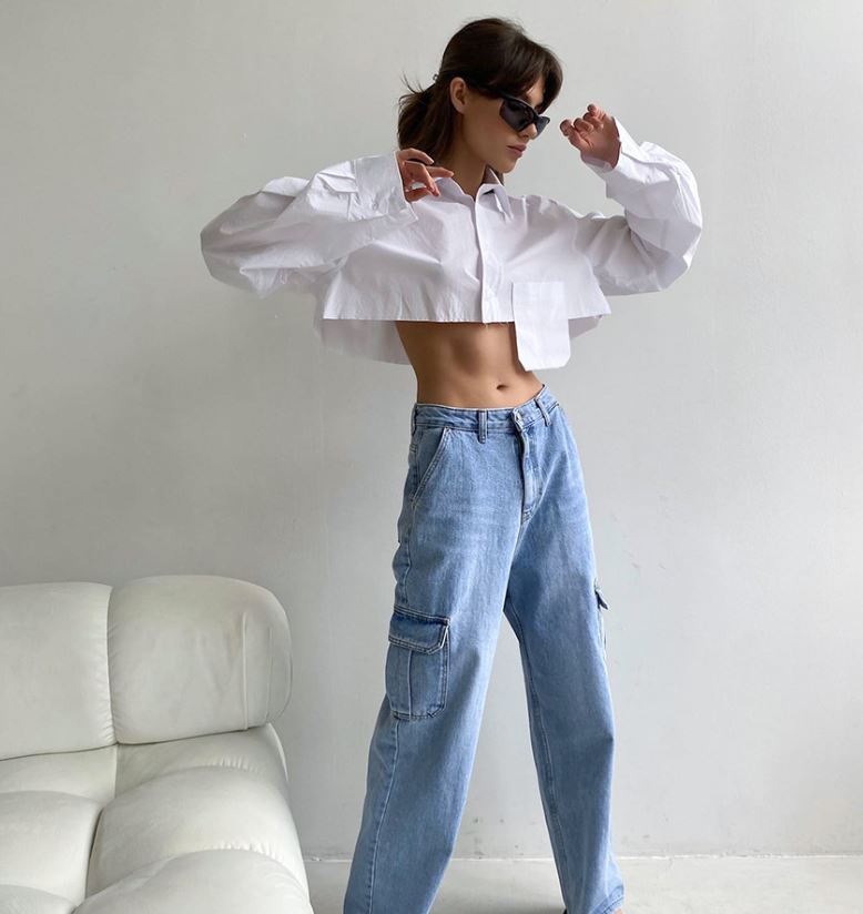 Spring New Irregular Splicing Shirt