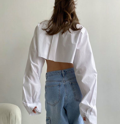 Spring New Irregular Splicing Shirt