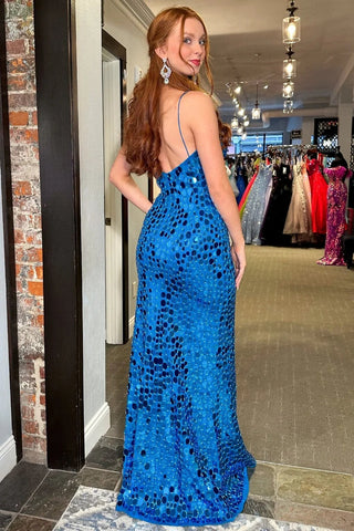 Gorgeous Mermaid V Neck Hot Pink Beading Long Prom Dresses