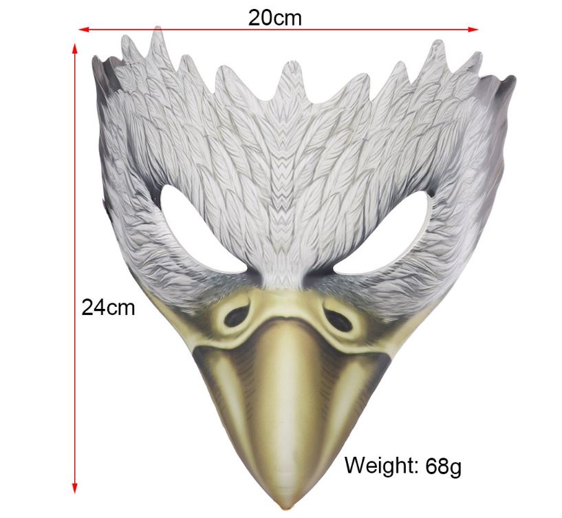 Halloween White Leather Eagle Animal Mask