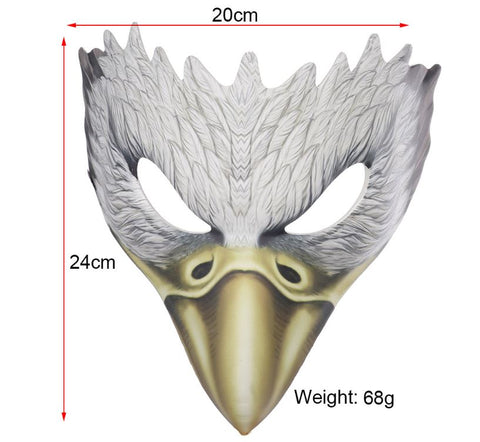 Halloween White Leather Eagle Animal Mask