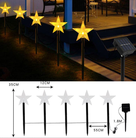 Solar powered LED Christmas tree ground mounted decorative lights