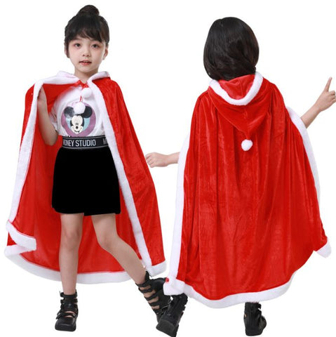 Children's Christmas hooded cloak