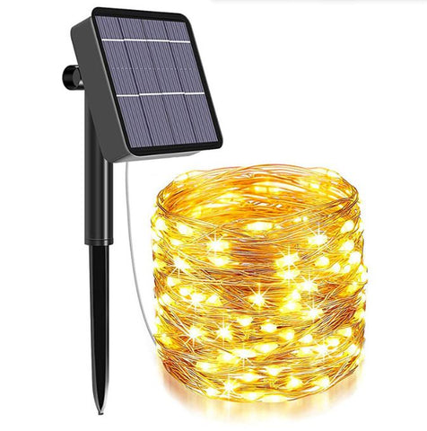 LED solar outdoor Christmas decoration ground plug courtyard light string