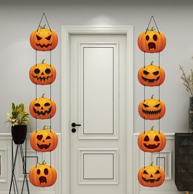 Halloween Pumpkin Ornament Door Hanging