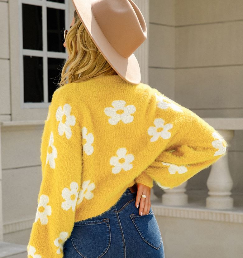 Internet celebrity trendy short knitted sweater