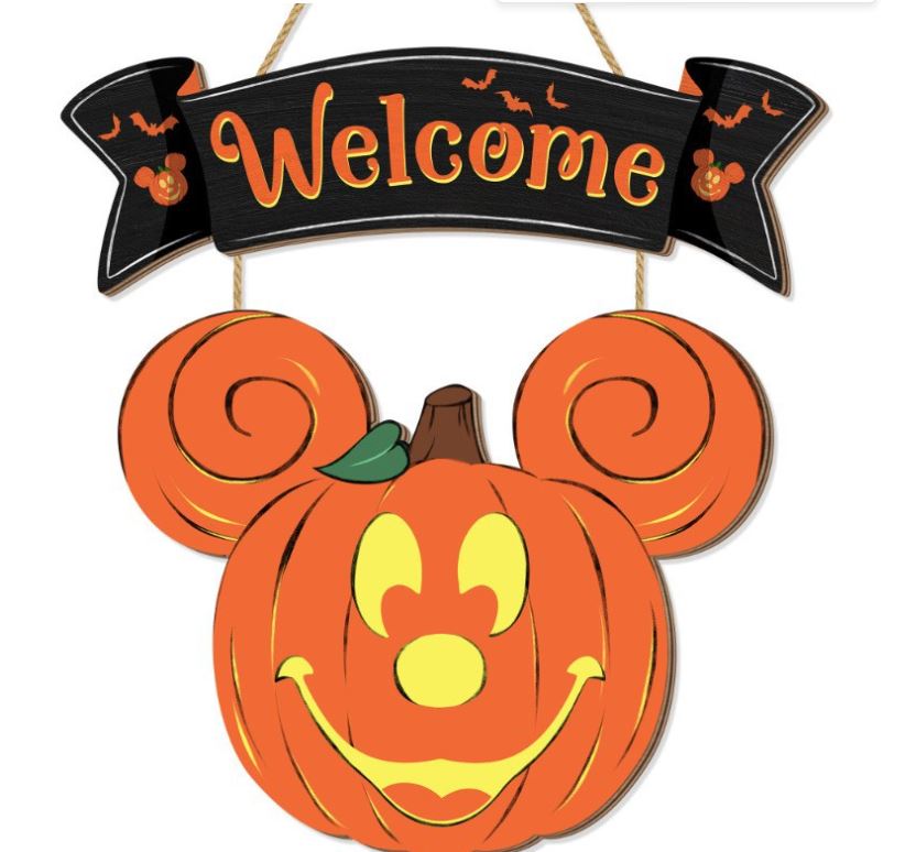Halloween Wooden Mouse Head Pumpkin Door Decoration