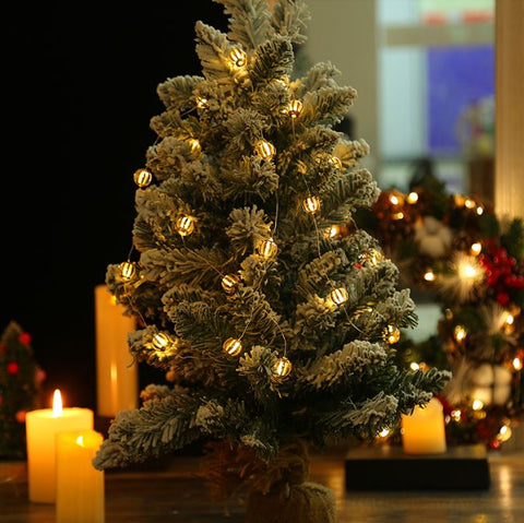 Battery powered LED Christmas string copper wire light