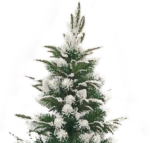 New flocked Christmas tree