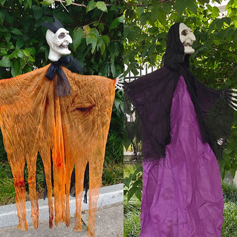 Halloween Witch Crown Witch Skeleton Ghost Decorative Pendant Horror Party Hanging