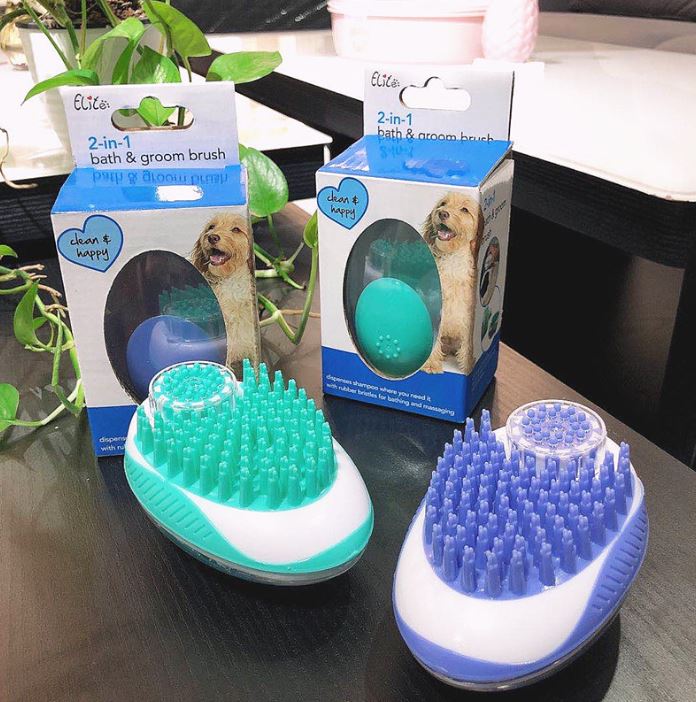 Pet Squeezing Bath Massage Brush Bath Liquid Comb