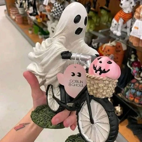 Halloween Ghosts and Pink Pumpkin Decorations