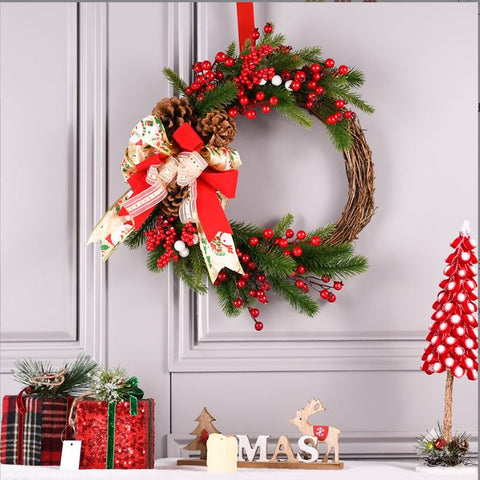 New Red Fruit Hanging Door Christmas Wreath