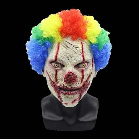 Halloween colored demon clown funny mask