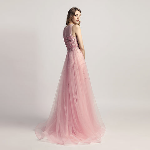 Enchanting Mint Green Embroidered Sheath Gown with Detachable Tulle Overlay Prom Dress,LX441