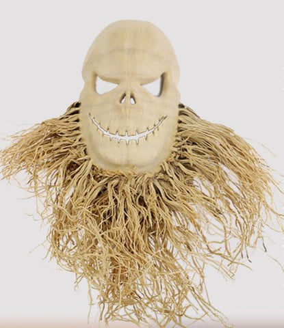 Halloween Bamboo Carving Skeleton Mask Bamboo Root Carving Pendant