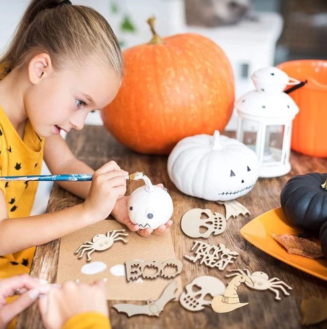 DIY new Halloween atmosphere decoration wooden hanging pendant
