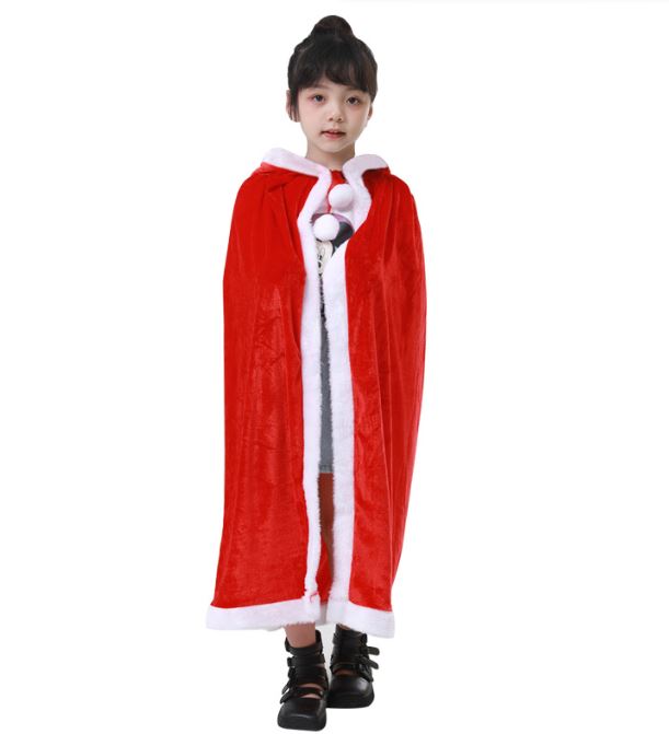 Children's Christmas hooded cloak