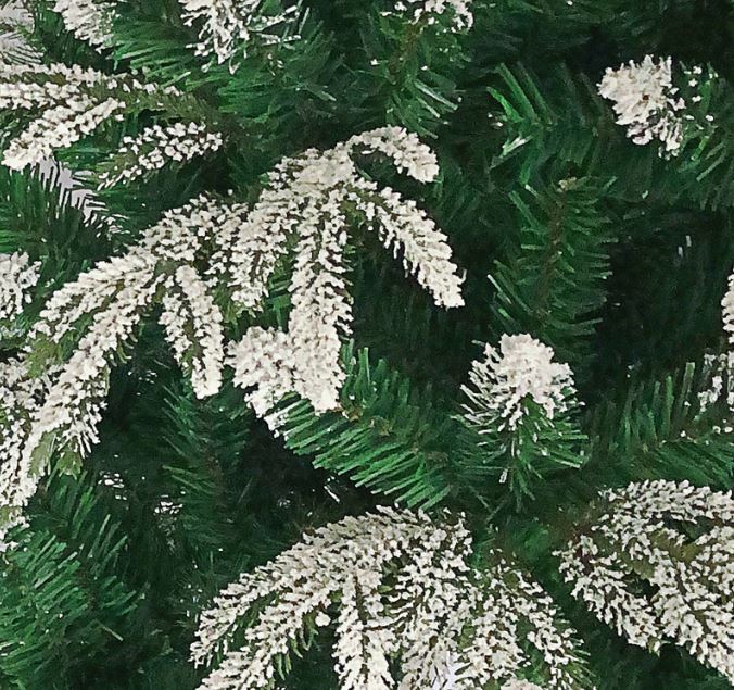 New flocked Christmas tree