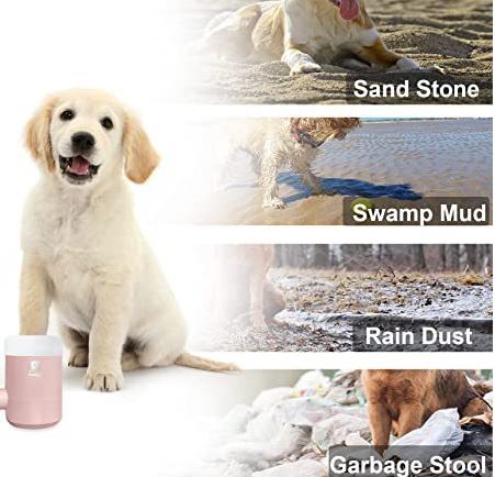 Cleaning and non wiping pet automatic foot washing machine