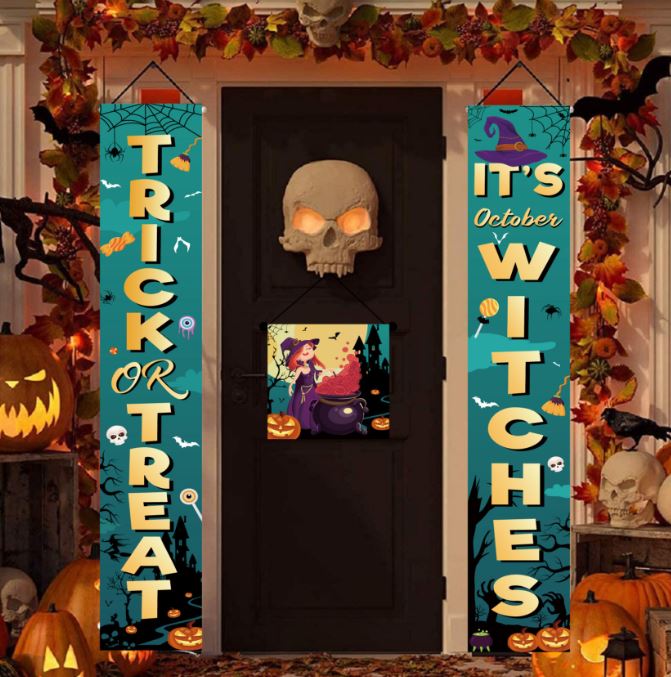 Halloween door curtain couplet decoration