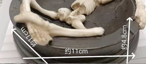 Halloween skull resin craft ashtray ornament
