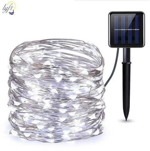LED solar outdoor Christmas decoration ground plug courtyard light string