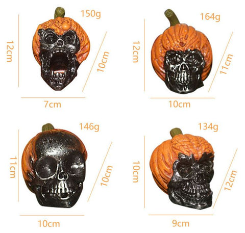 Halloween pumpkin skull funny handmade ornament