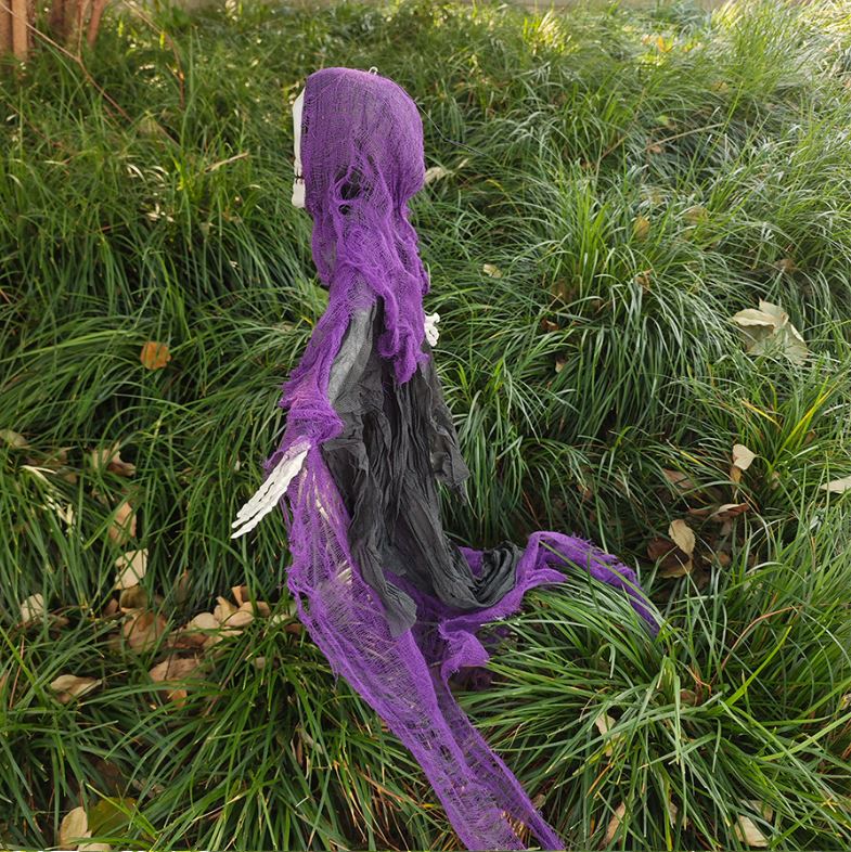 Halloween Purple Skull Horror Party Ornament Prop