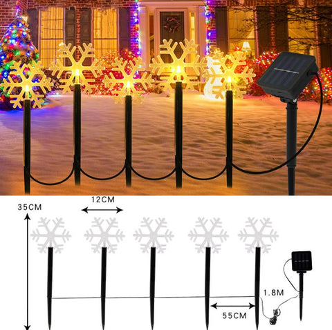 Solar powered LED Christmas tree ground mounted decorative lights