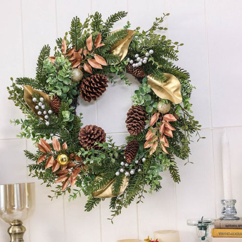New Pinecone Flower Crown Door Hanging Pendant