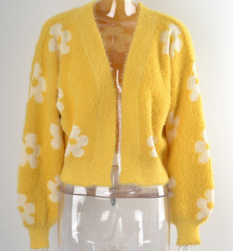 Internet celebrity trendy short knitted sweater