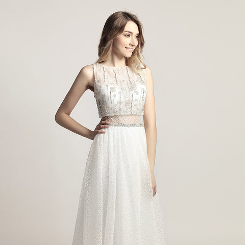 Charming Pink Sleeveless A - Line Ball Gown with Embellished Bodice and Tulle Prom Dress,LX446