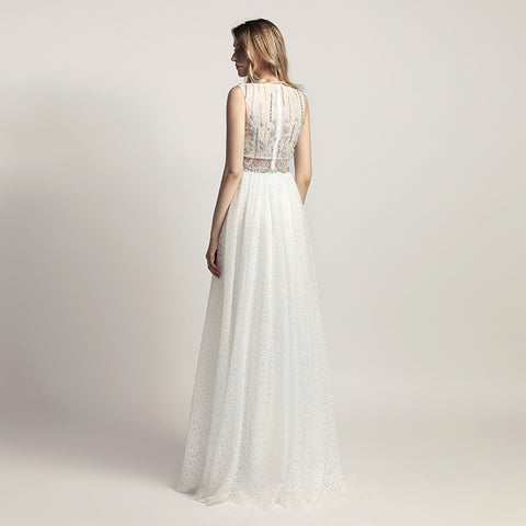 Charming Pink Sleeveless A - Line Ball Gown with Embellished Bodice and Tulle Prom Dress,LX446