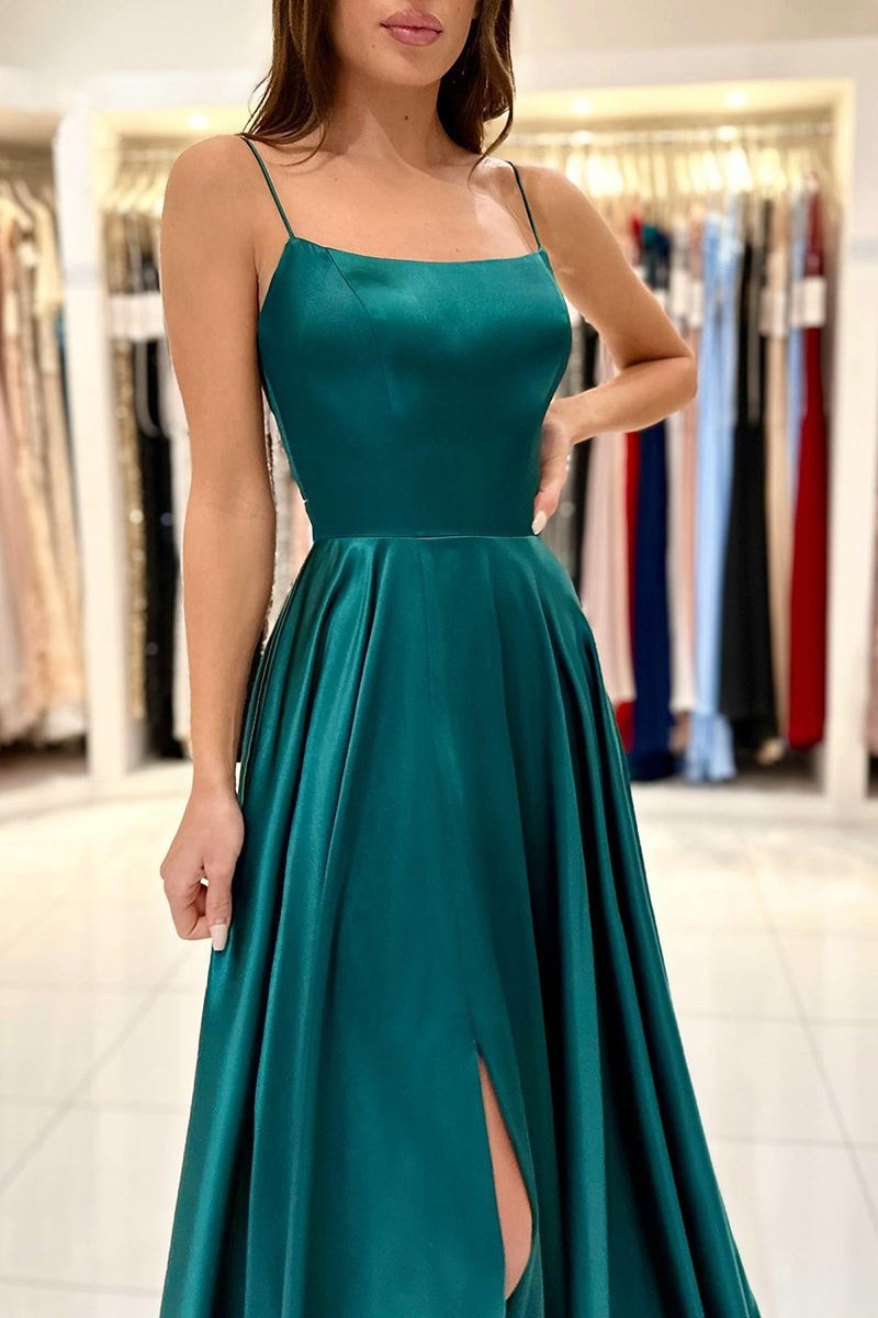 Long A-Line Prom Dress with Split Detail