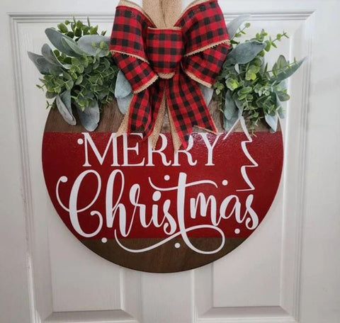 Christmas wooden pendant