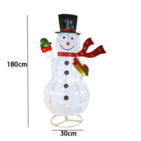 Christmas luminous folding snowman decoration holiday ornament