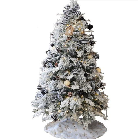 White Snow flocked Christmas tree