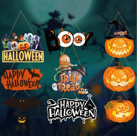 Halloween themed pumpkin door wall hanging decoration