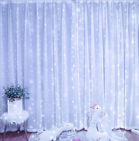 Christmas remote control timed USB LED curtain light string