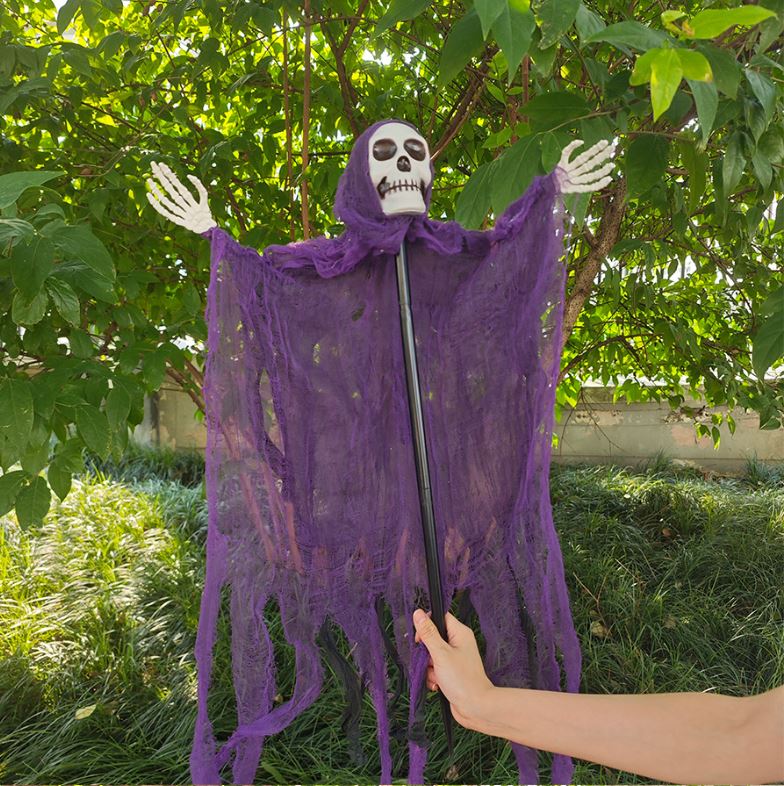 Halloween Purple Skull Horror Party Ornament Prop