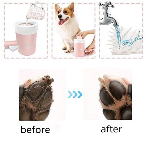 Cleaning and non wiping pet automatic foot washing machine
