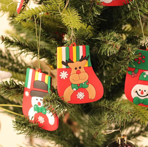Christmas tree soft rubber socks pendant