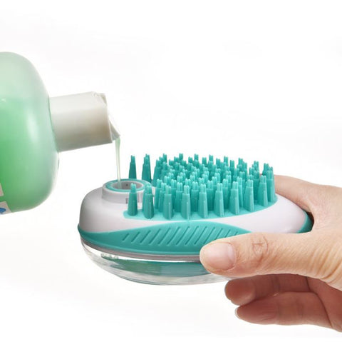 Pet Squeezing Bath Massage Brush Bath Liquid Comb