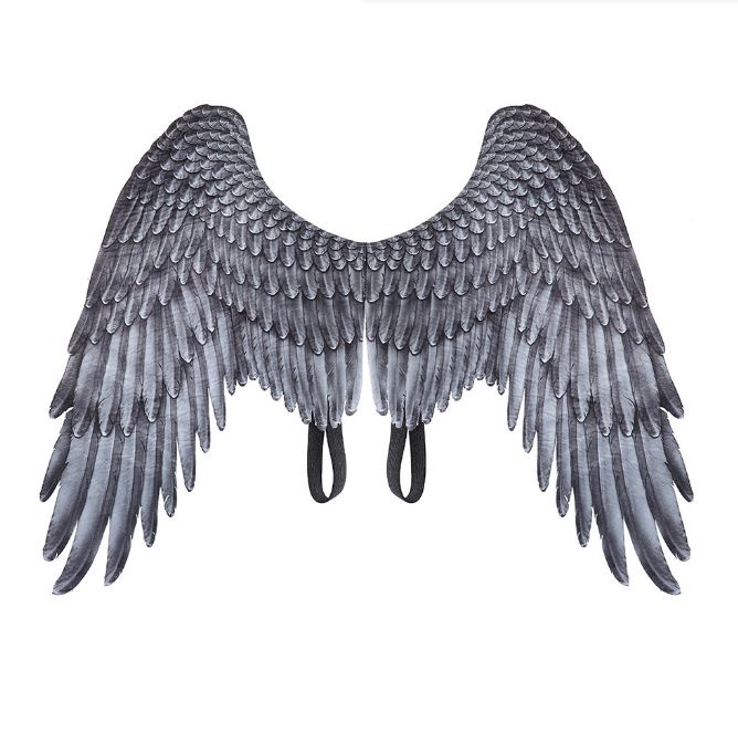 White adult angel wings Halloween party supplies
