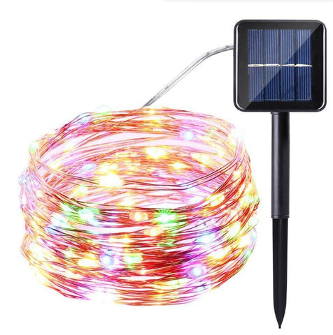 LED solar outdoor Christmas decoration ground plug courtyard light string
