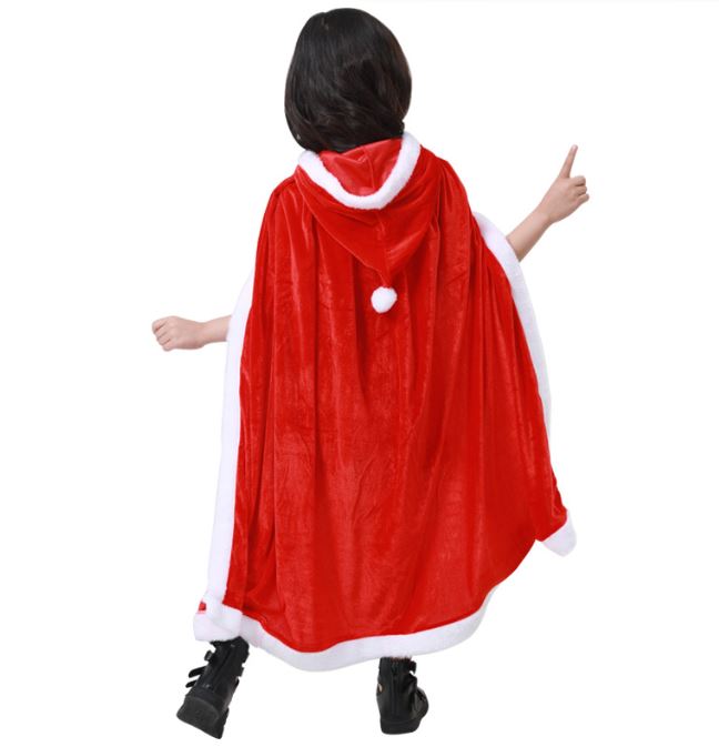 Children's Christmas hooded cloak